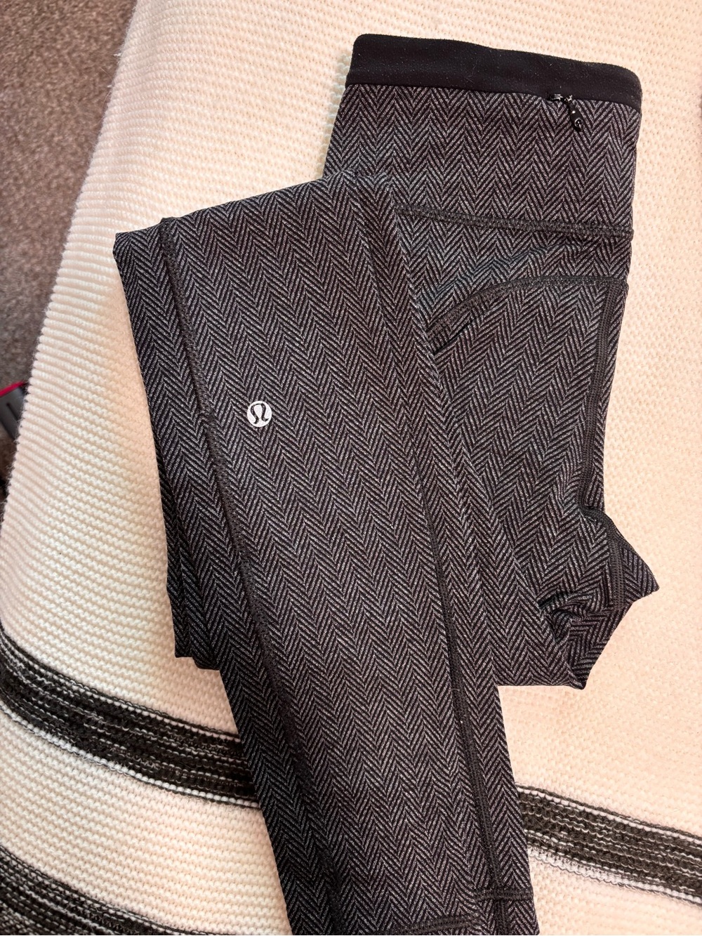 lululemon athletica Women's Black Herringbone Leggings